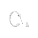 925 Pure Sterling Silver Plated Thin Twisted Hoops
