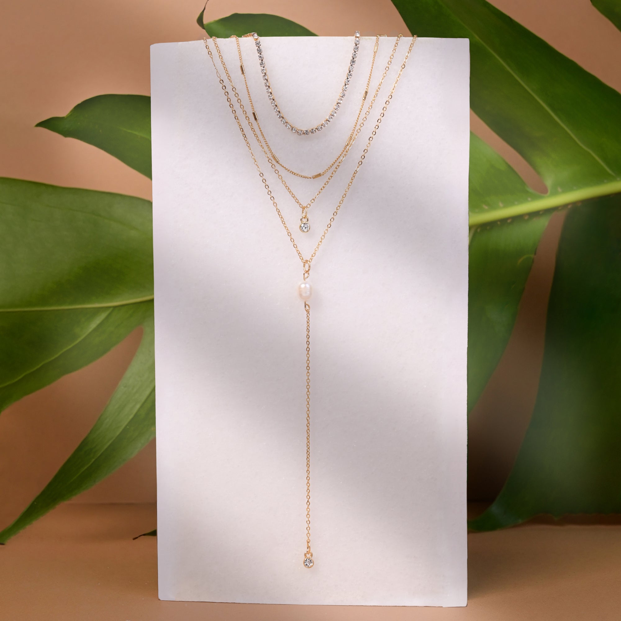 Accessorize London Women's Gold Layered Pearly Necklace