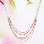 Accessorize London Women's Layered Thread And Gold Bar Necklace
