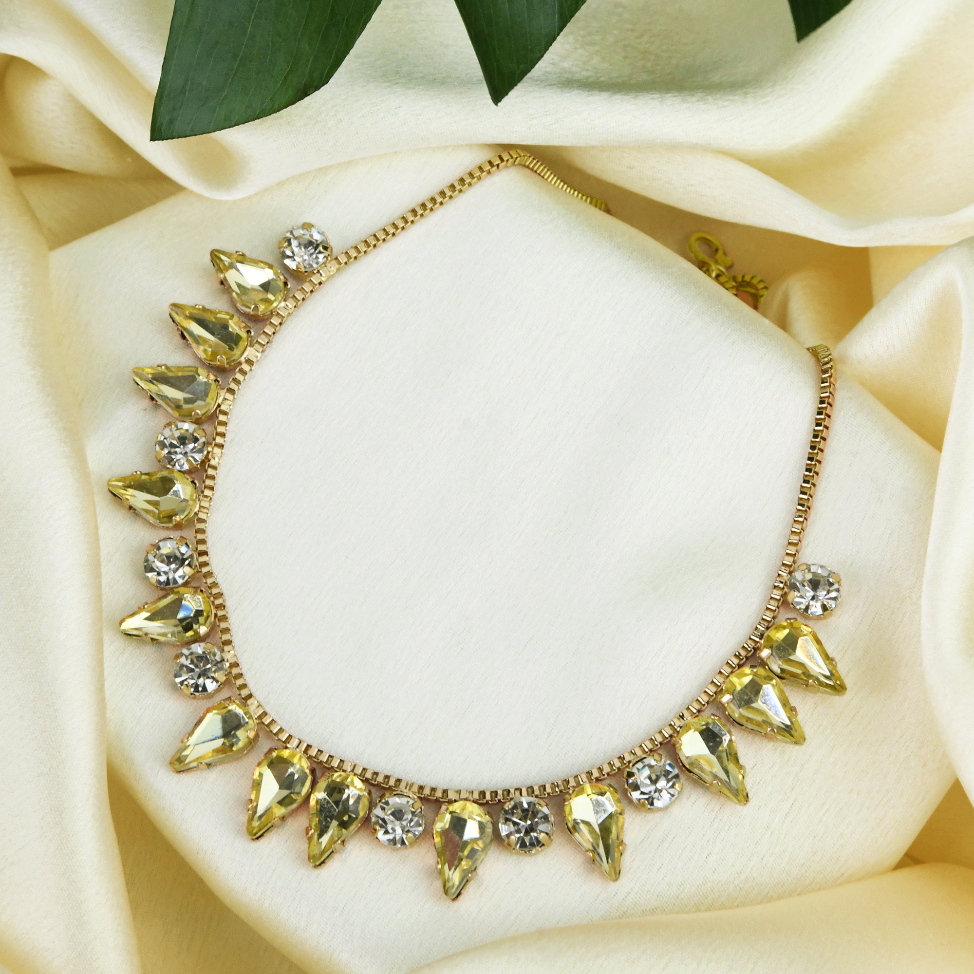 Accessorize London Women's Gold Crystal Teardrop Collar Necklace