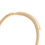 Accessorize London Women's Gold Weaved Chain Necklace