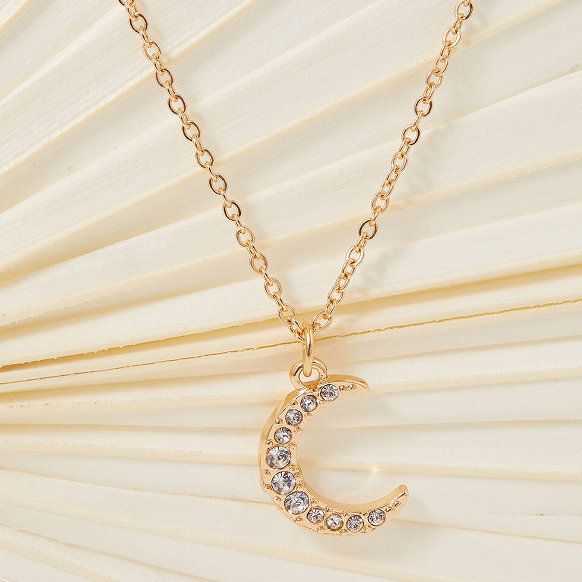 Accessorize London Women's Sparkle Moon Pendant Necklace