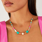 Accessorize London Women's Bright Beaded Collar Necklace