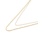 Real Gold-Plated Z Sparkle Chain Layered Necklace