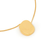 Real Gold-Plated Z Organic Shape Pendant Necklace