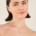 Real Gold-Plated Z Organic Shape Pendant Necklace