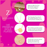 Real Gold-Plated Z Organic Shape Pendant Necklace