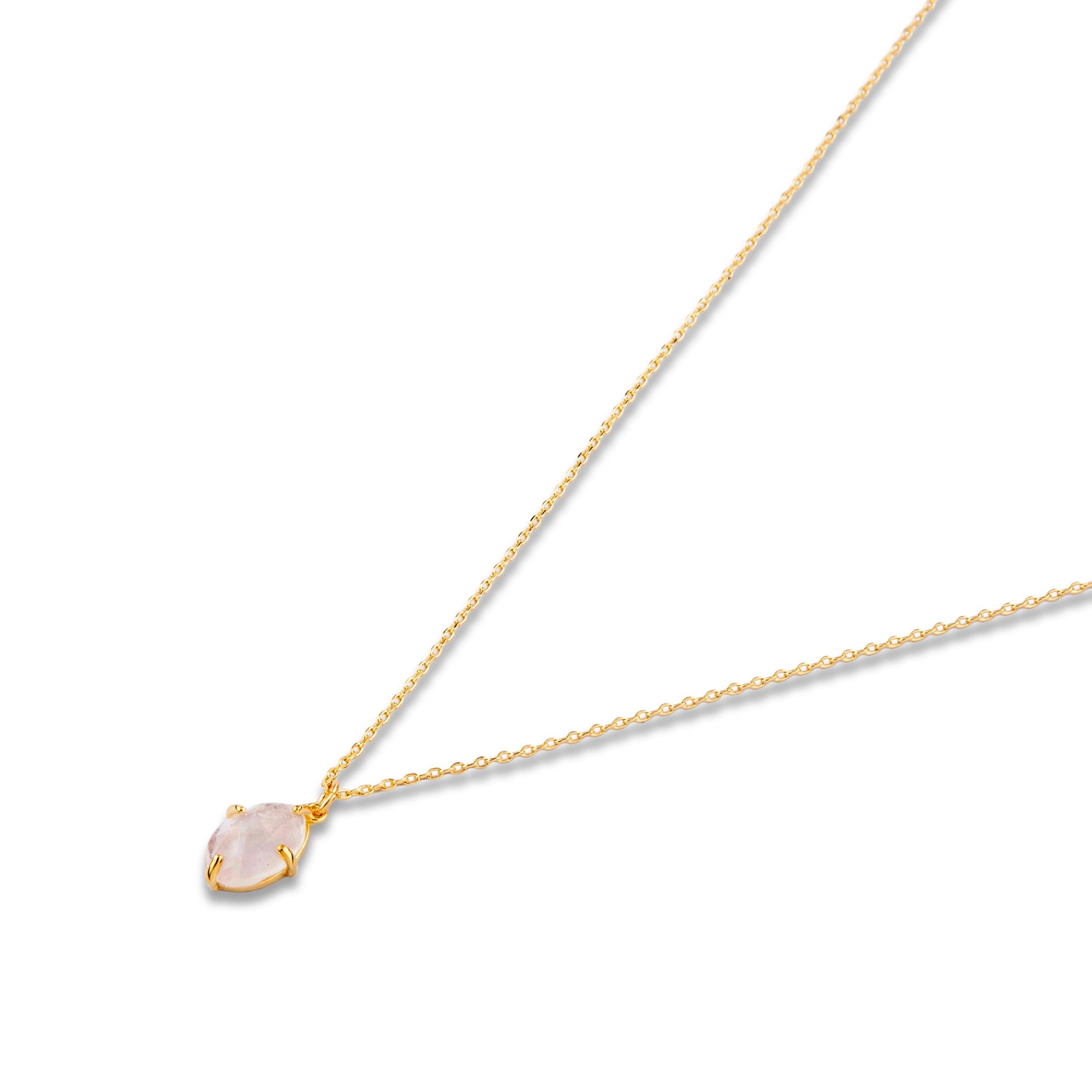 Z Rose Quartz Pendant Necklace