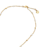 Real Gold Plated Z Pearl Beaded Necklace