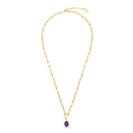 Real Gold Plated Z Pearl Chain Necklace