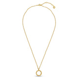 Real Gold Plated Z Bobble Circle Pendant Necklace