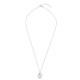 925 Pure Sterling Silver Plated Textured Pendant Necklace