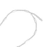 925 Pure Sterling Silver Plated Twist T-Bar Necklace