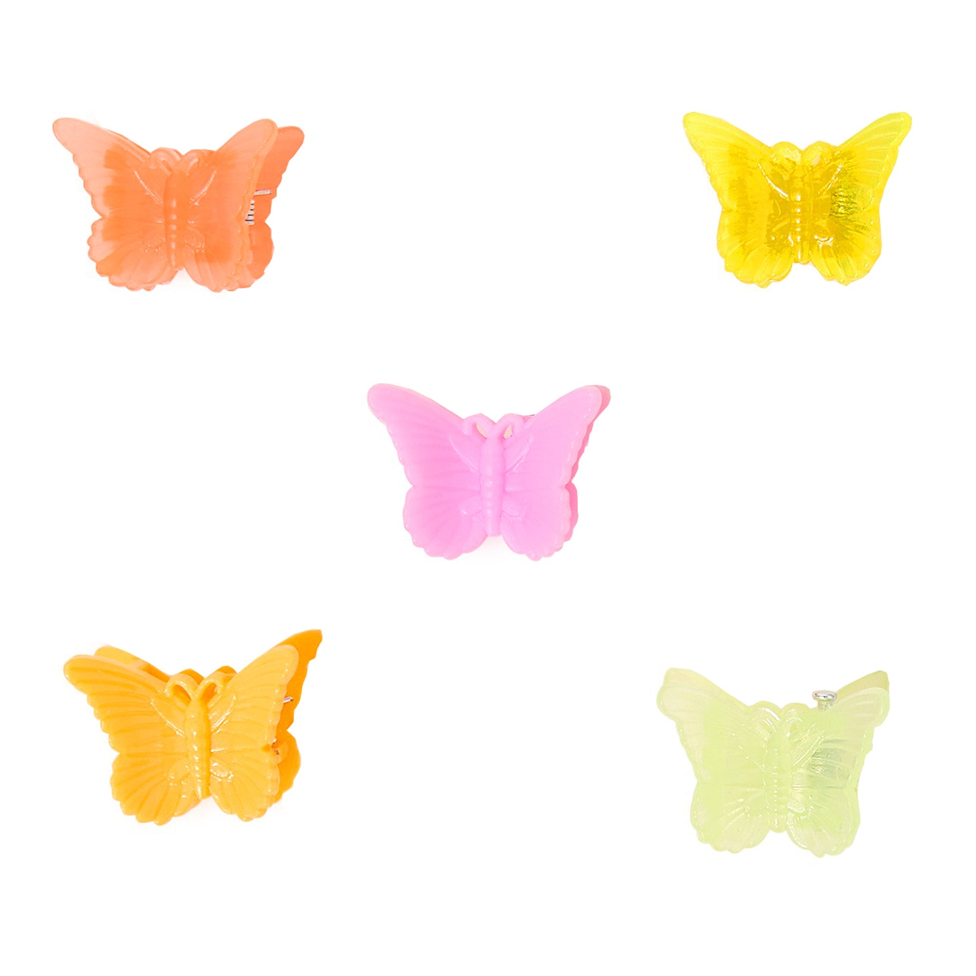 Girl's Butterfly Claw Clips 5 Pack Features