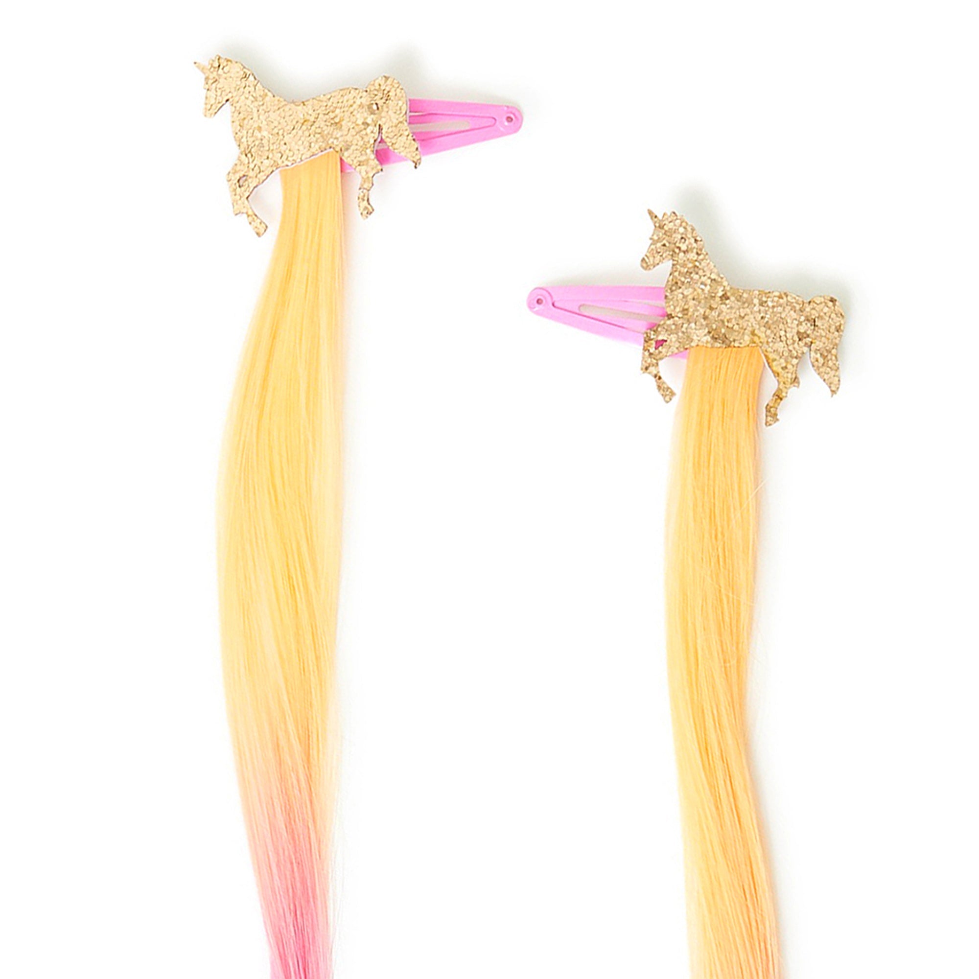 Unicorn Fake Hair Clips