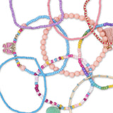 Accessorize London Girl's Pom Beaded Bangle Set