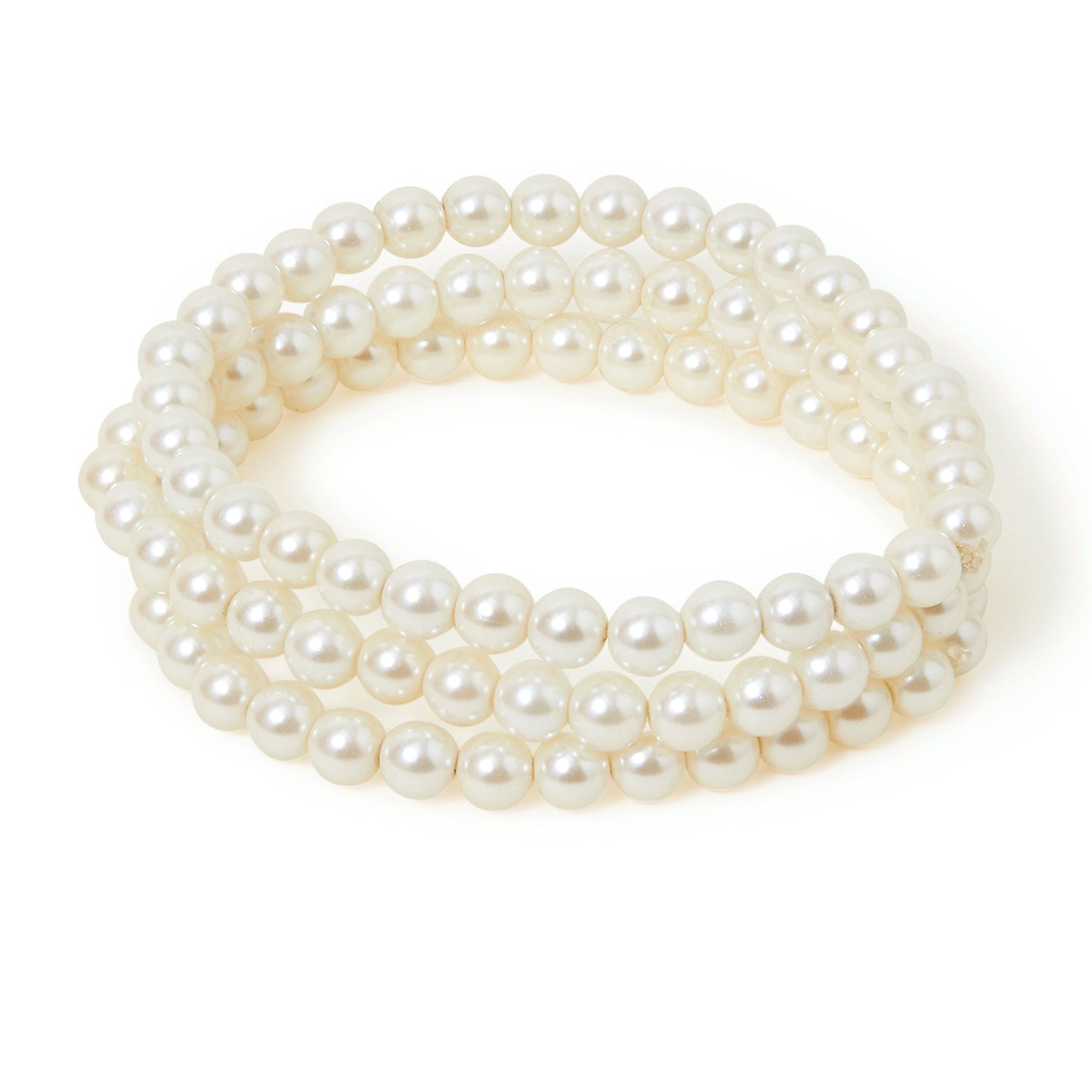 Accessorize London Women's Pearl Stretch Bracelet Pack of 3