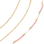 Accessorize London Women's Gold Bead And Chain Anklets Pack Of 3