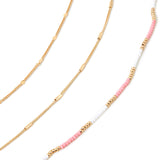 Accessorize London Women's Gold Bead And Chain Anklets Pack Of 3