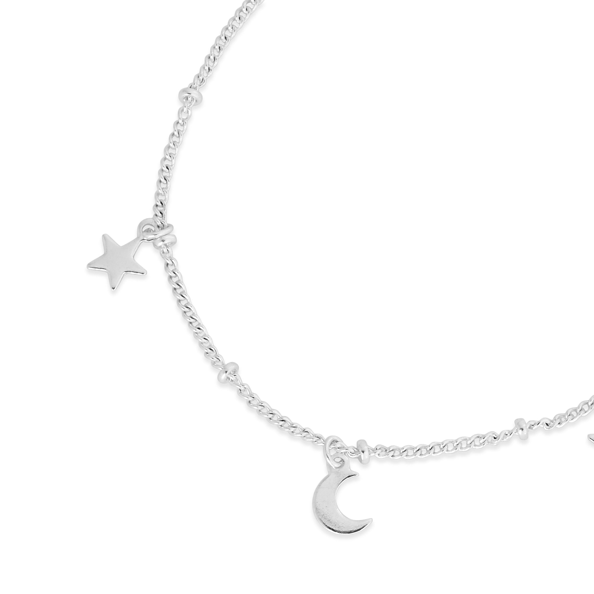 Accessorize London Women's Stars And Moon Bracelet Silver