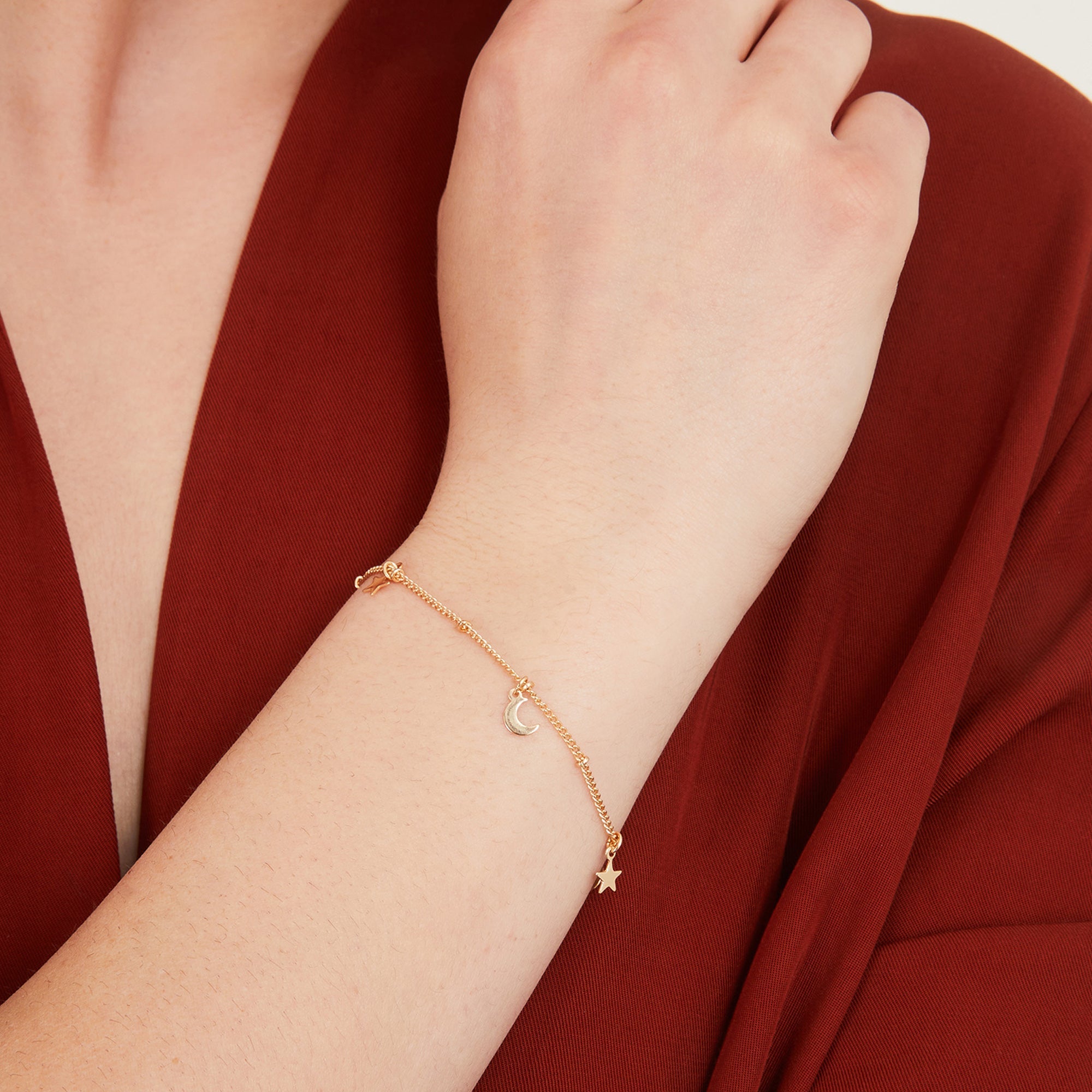 Accessorize London Women's Stars And Moon Bracelet Gold