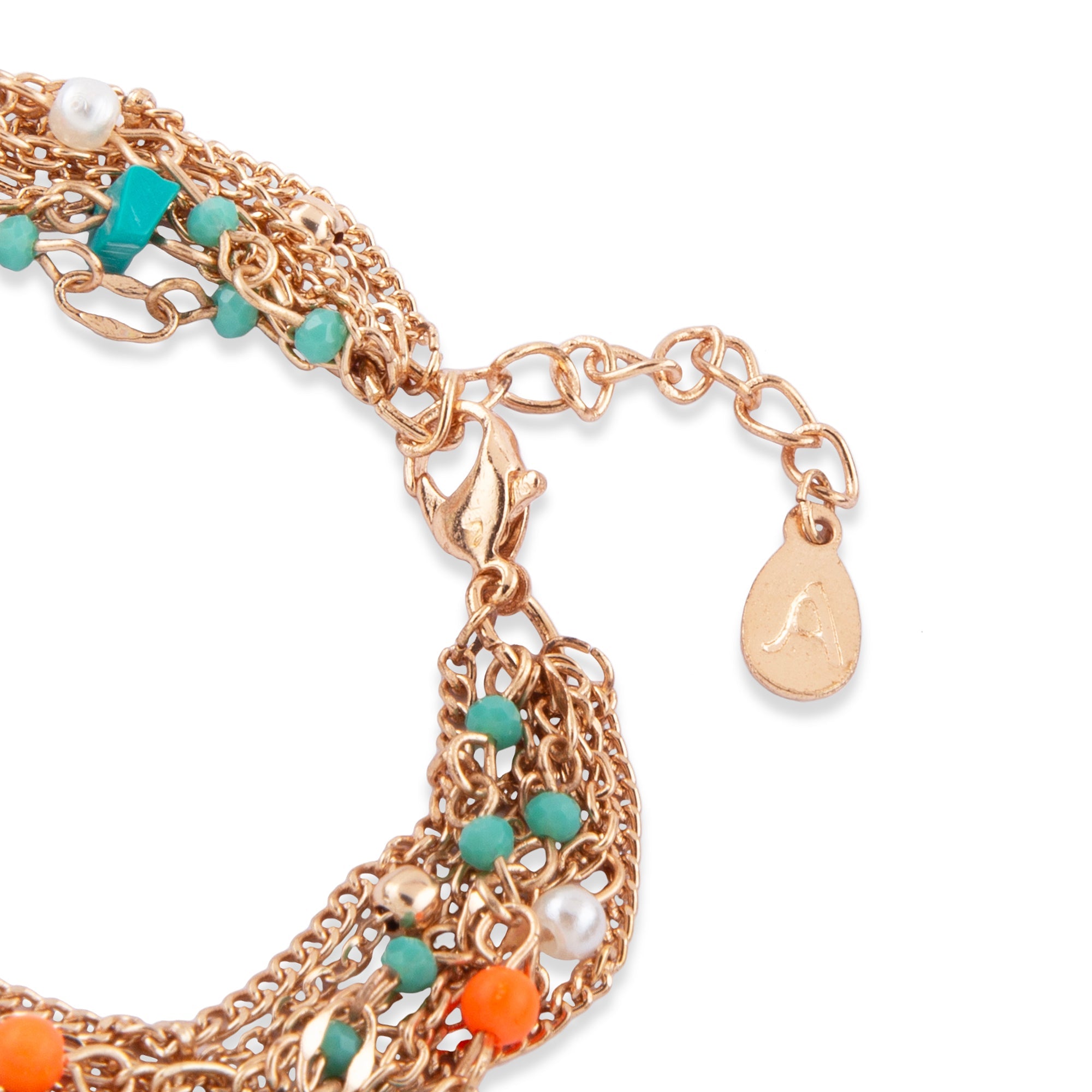 Accessorize London Women's Beaded Chain Clasp Bracelet