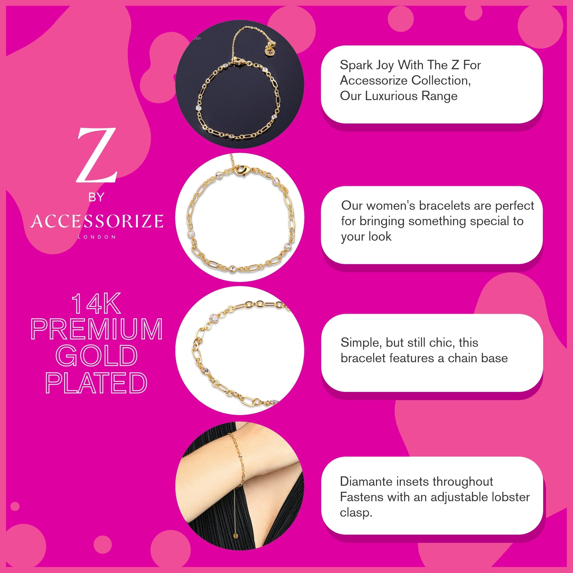 Buy Z Sparkle Chain Bracelet - Accessorize India