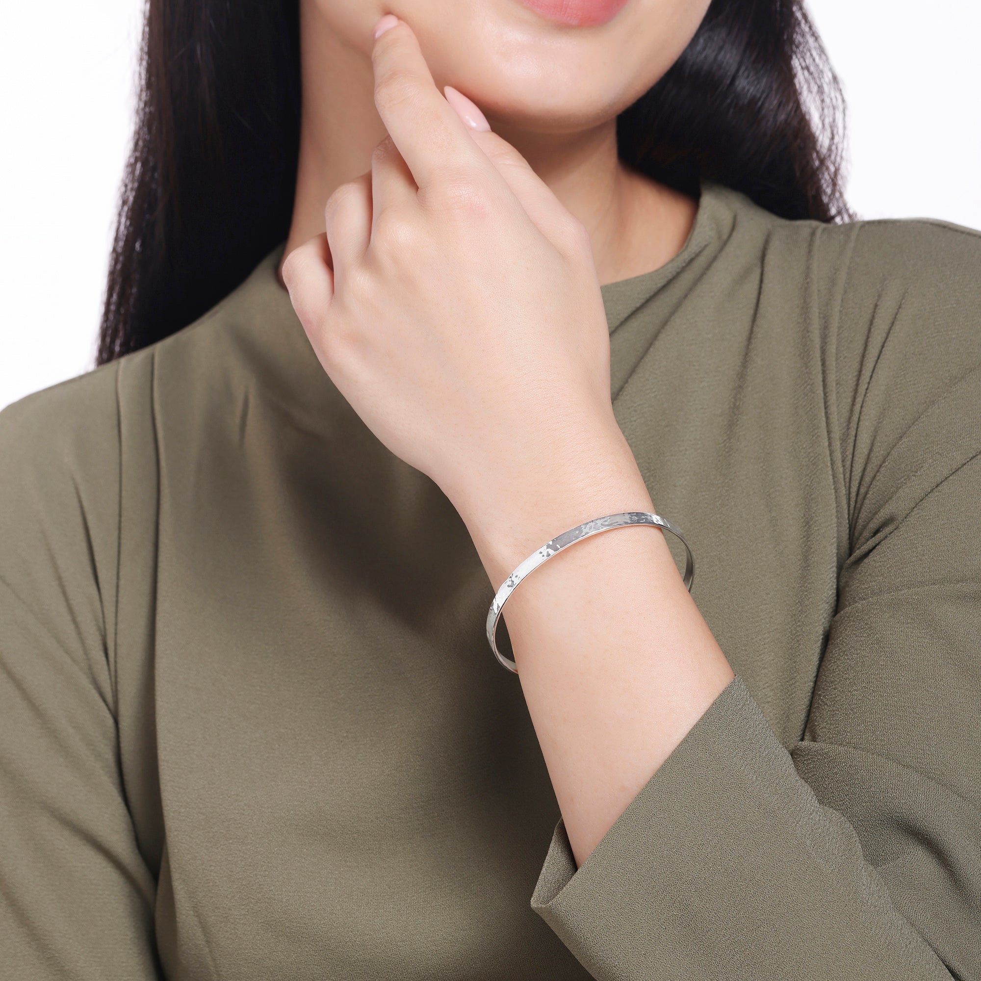 Buy Silver-Plated Twisted Bangle Online - Accessorize India