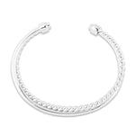 925 Pure Sterling Silver Plated Twisted Bangle