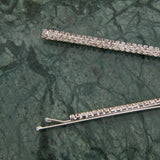 Accessorize London Silver Sparkle Diamante Hair Slides Set Of Two
