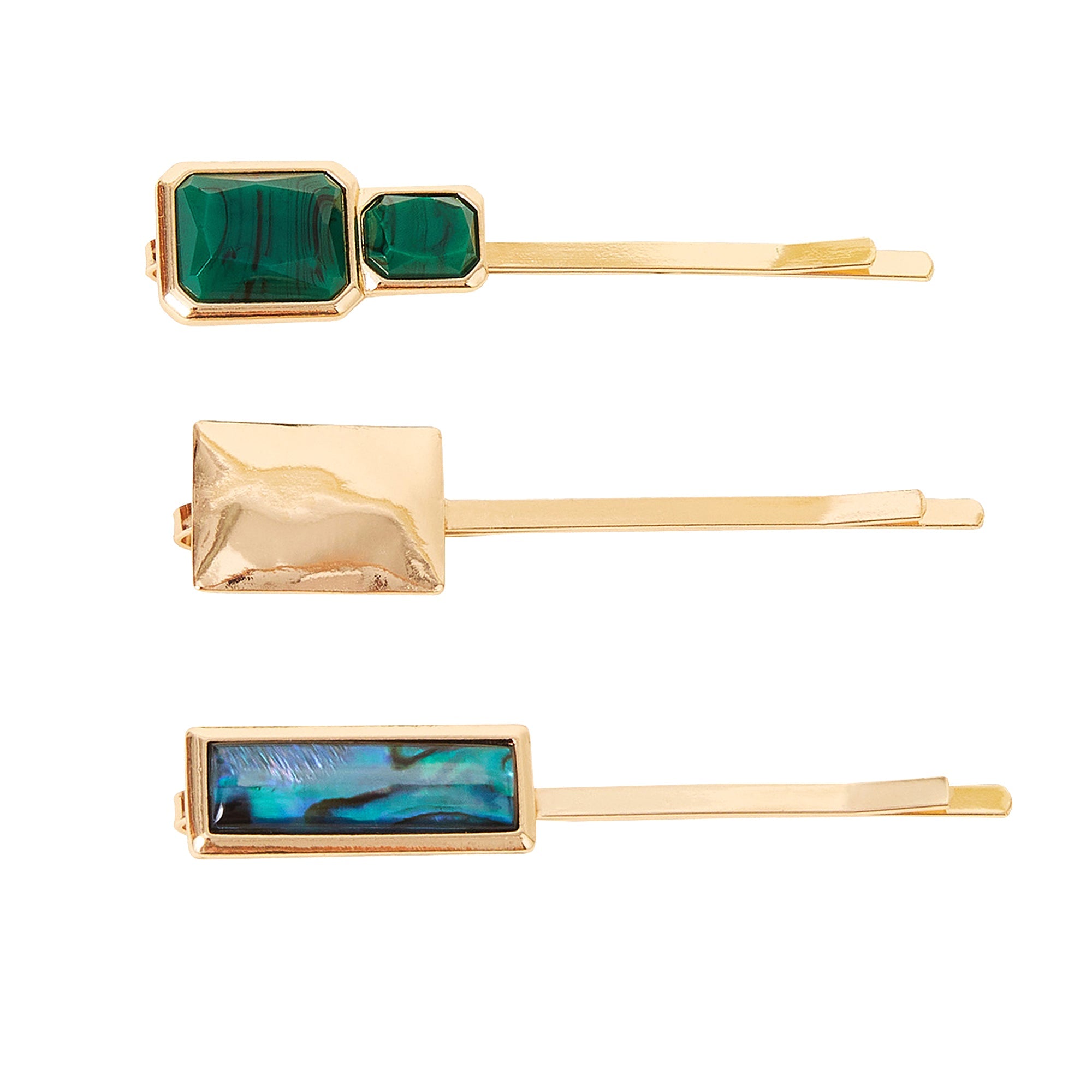 Square Embellished Hair Slides