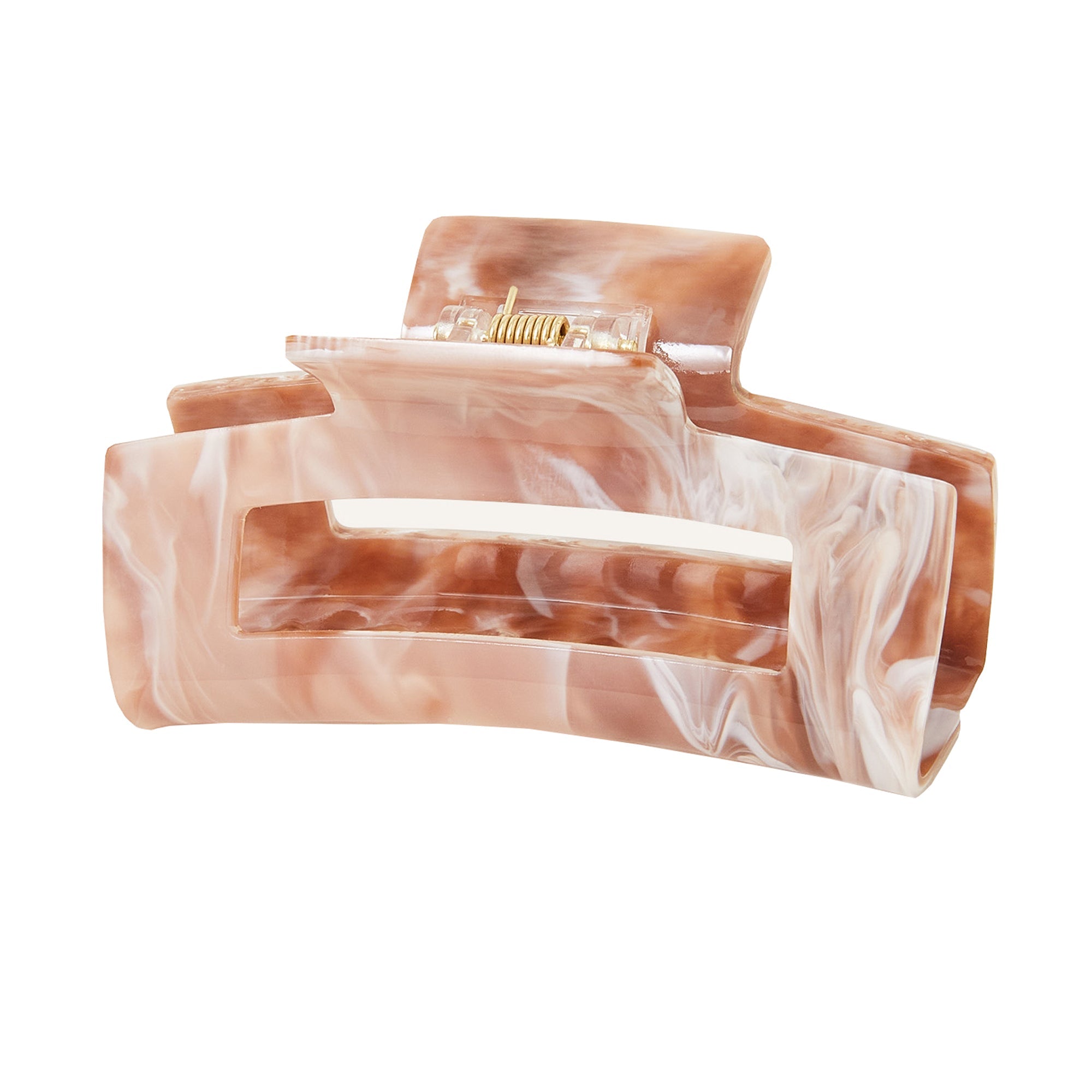 Marble Rectangular Claw Clip
