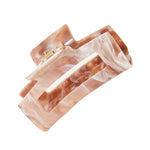 Marble Rectangular Claw Clip