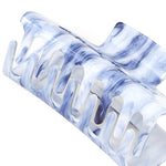 Rectangular Blue Marbled Claw Clip