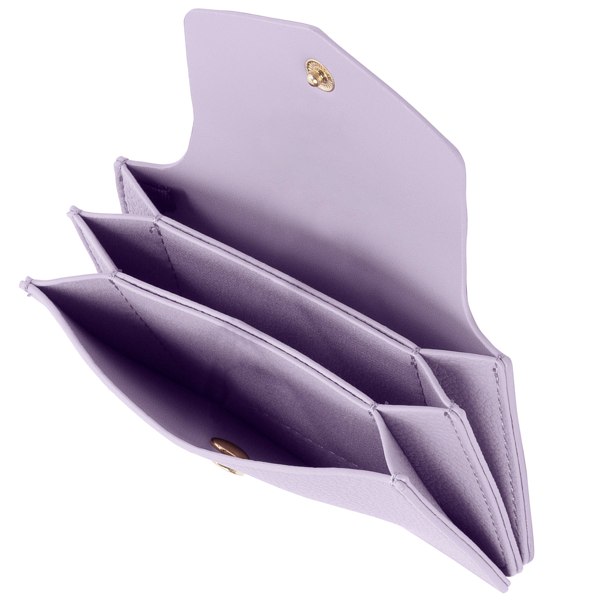 Accessorize London Women's Faux Leather Purple Triple Cardholder