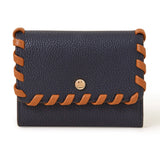 Accessorize London Women's Faux Leather Navy Whipstitch Purse