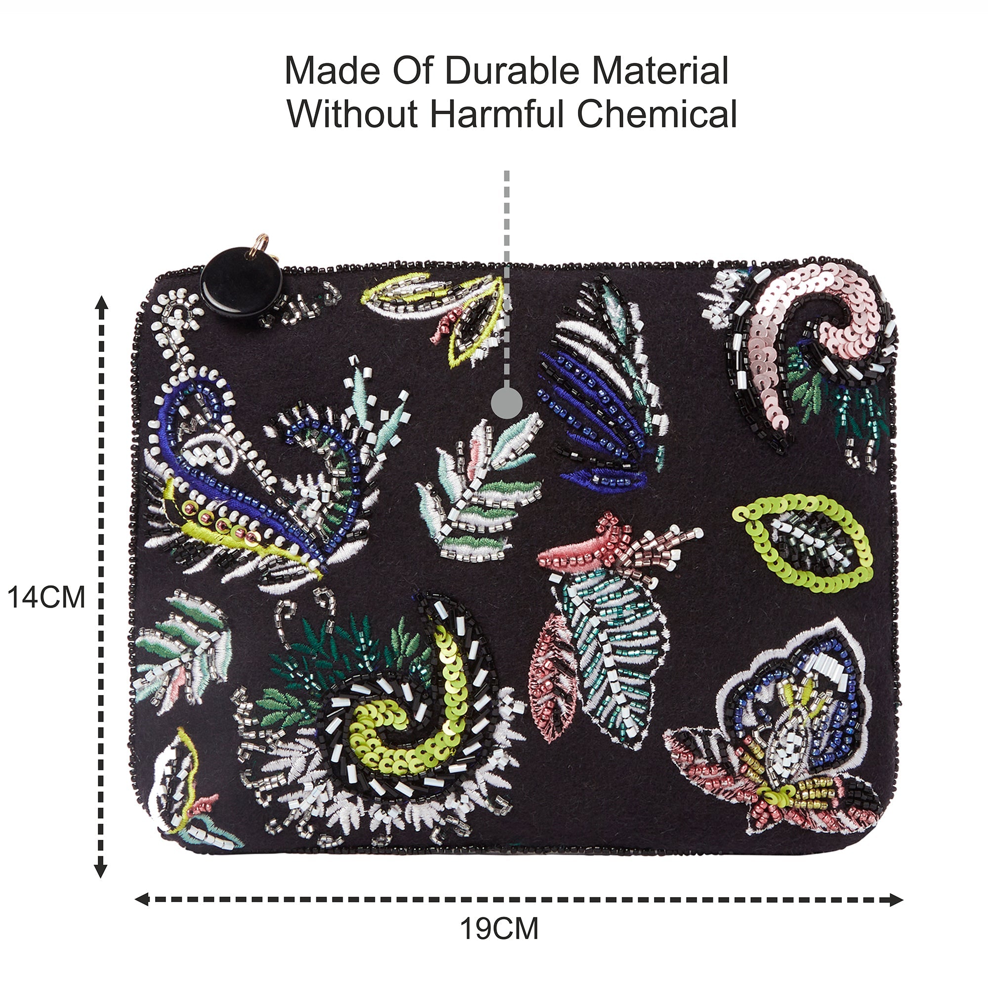 Accessorize London Women's Paisley Beaded Pouch