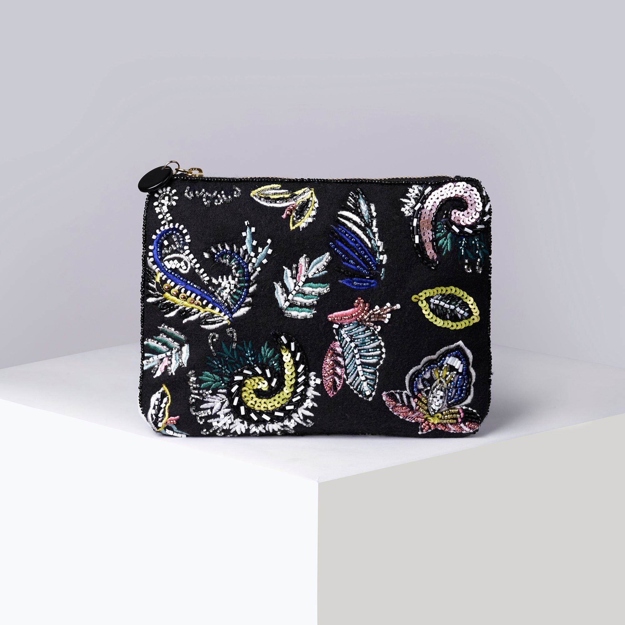 Accessorize London Women's Paisley Beaded Pouch