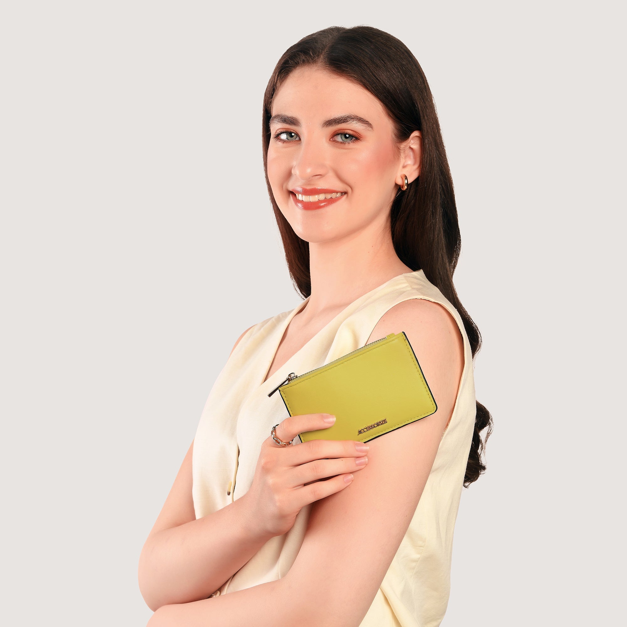 Accessorize London Women's Lime Classic Cardholder