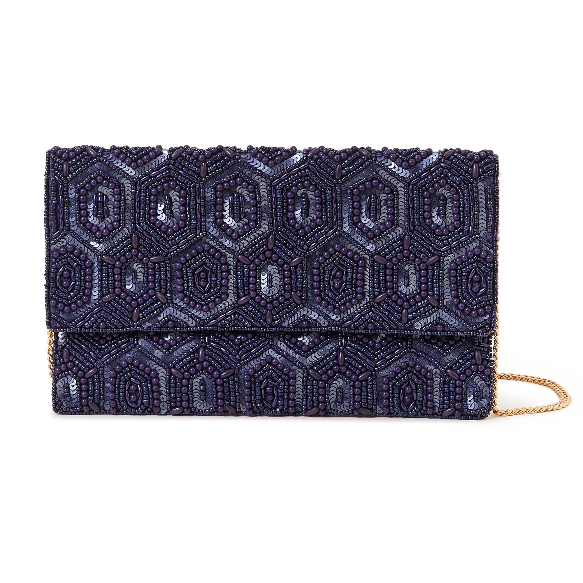 Beaded Blue Envelope Clutch Bag – Quirky Tales