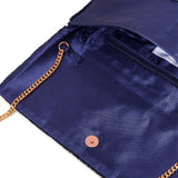 Accessorize London Women's Blue Classic Beaded Embellished Clutch