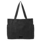 Accessorize London Women's Fabric Black Cord Shopper Bag