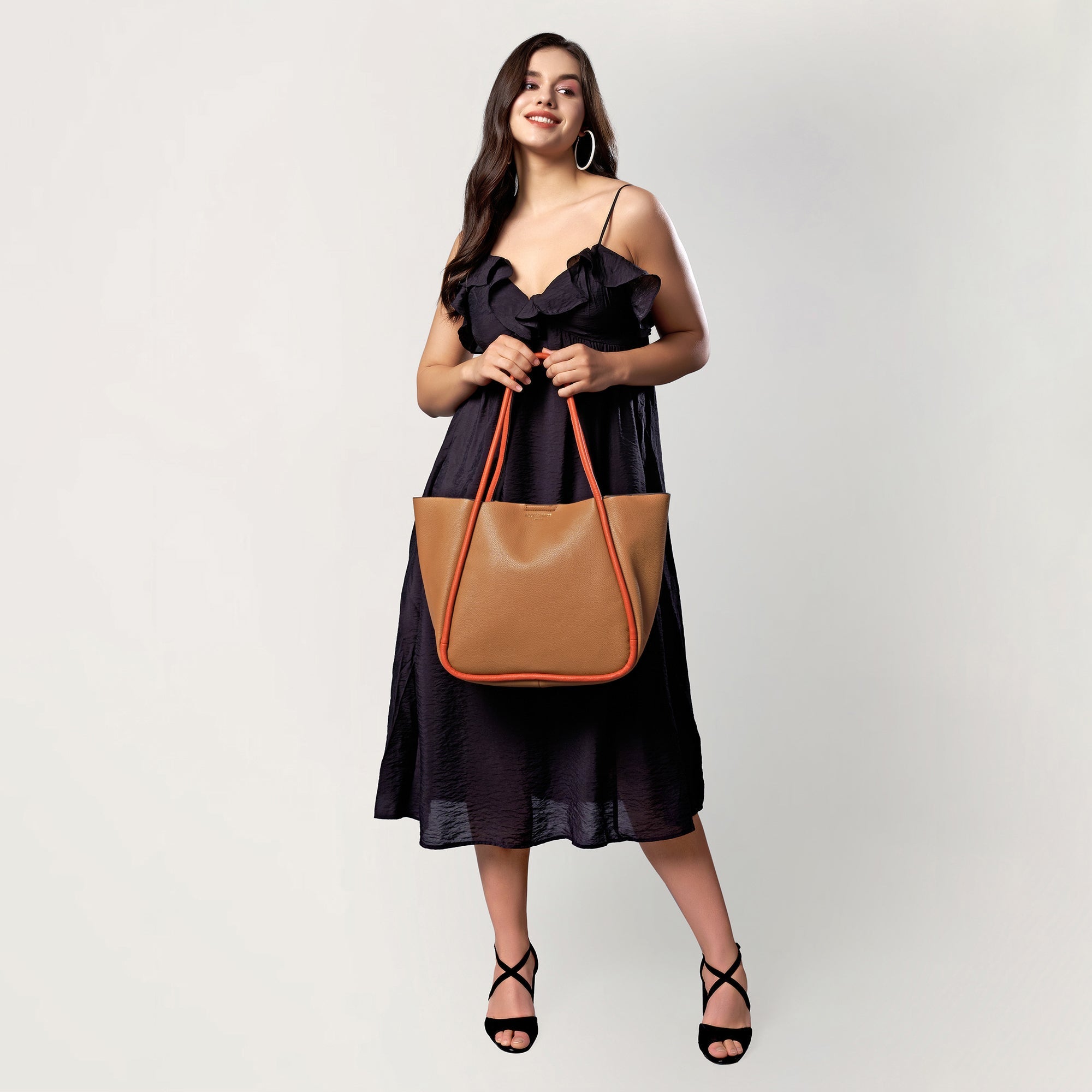Large Brown Leather Handbag Tote, Leather Shoulder Bag, Leather
