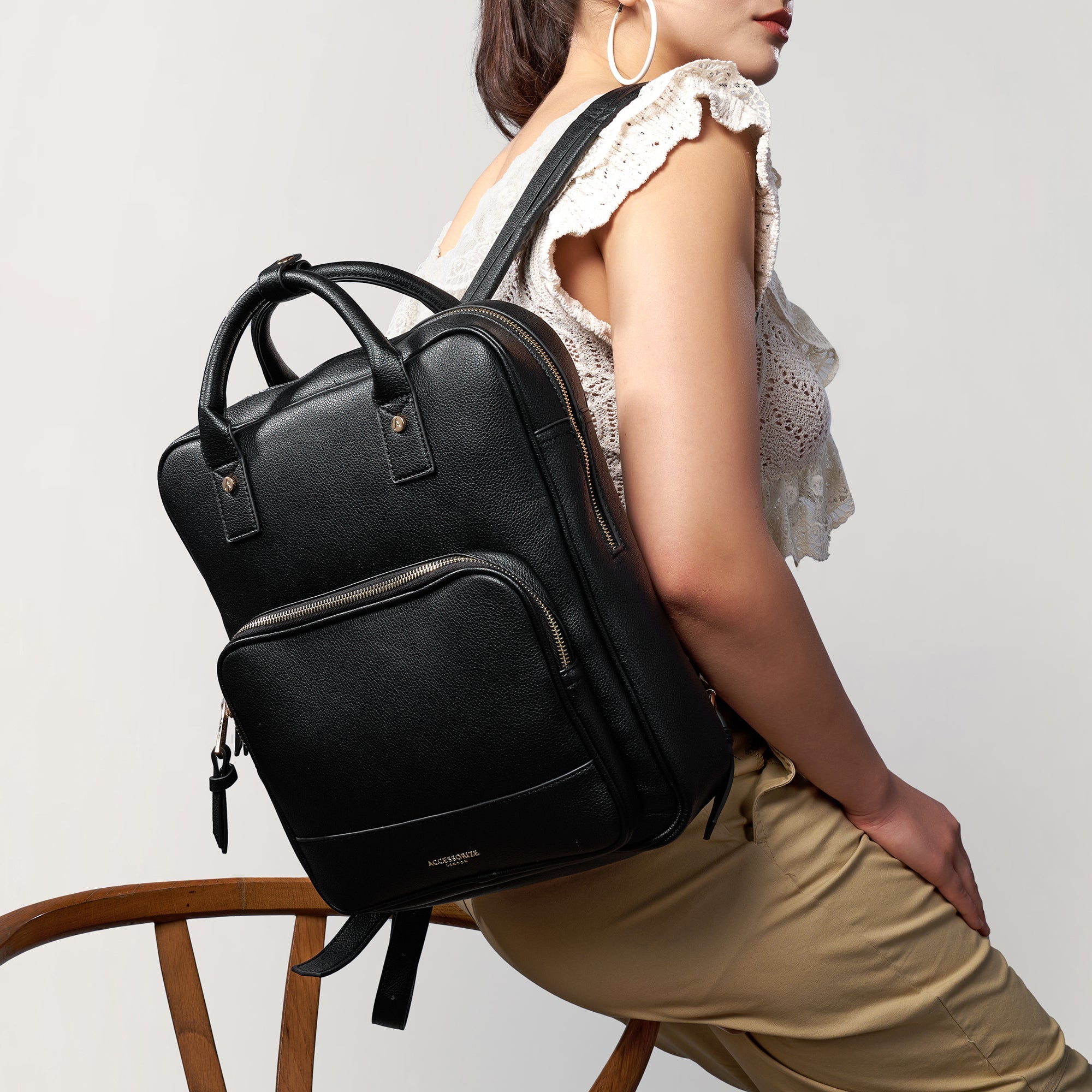 Leather Laptop Backpack for Men for 15.6