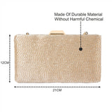 Accessorize London Women's Nude Beaded Hardcase Clutch Bag