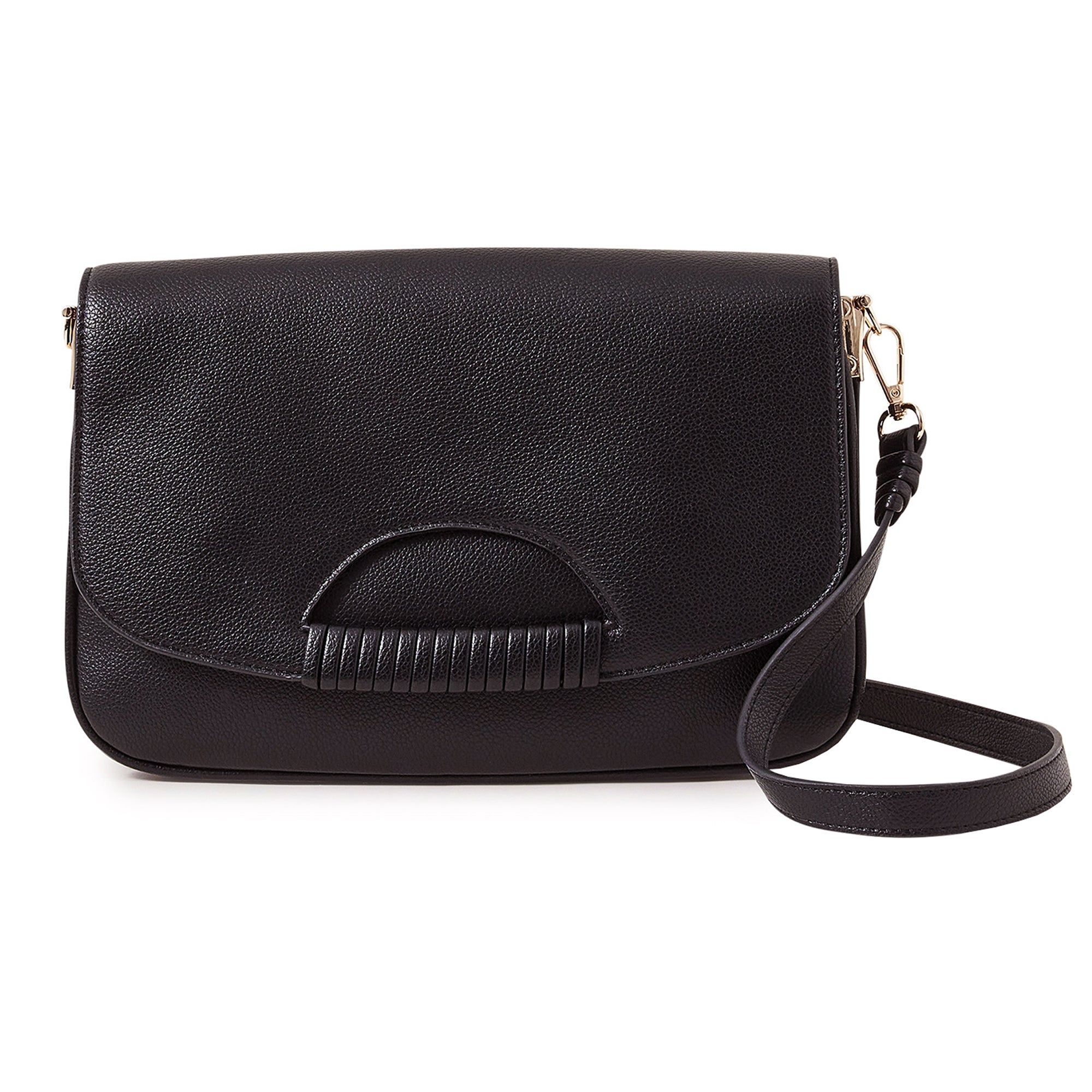 Accessorize London Women's Black Wrap Handle Cross Body