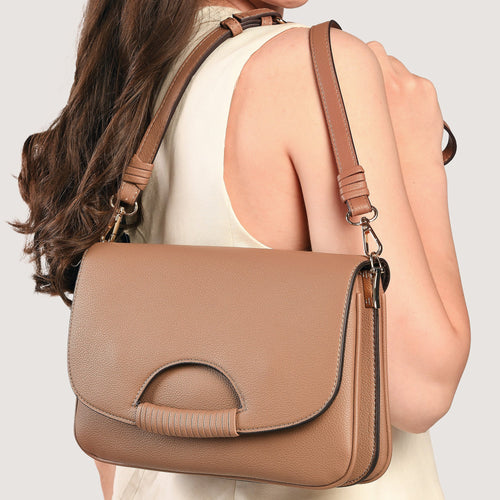 Accessorize London Women's Mink Wrap Handle Cross Body