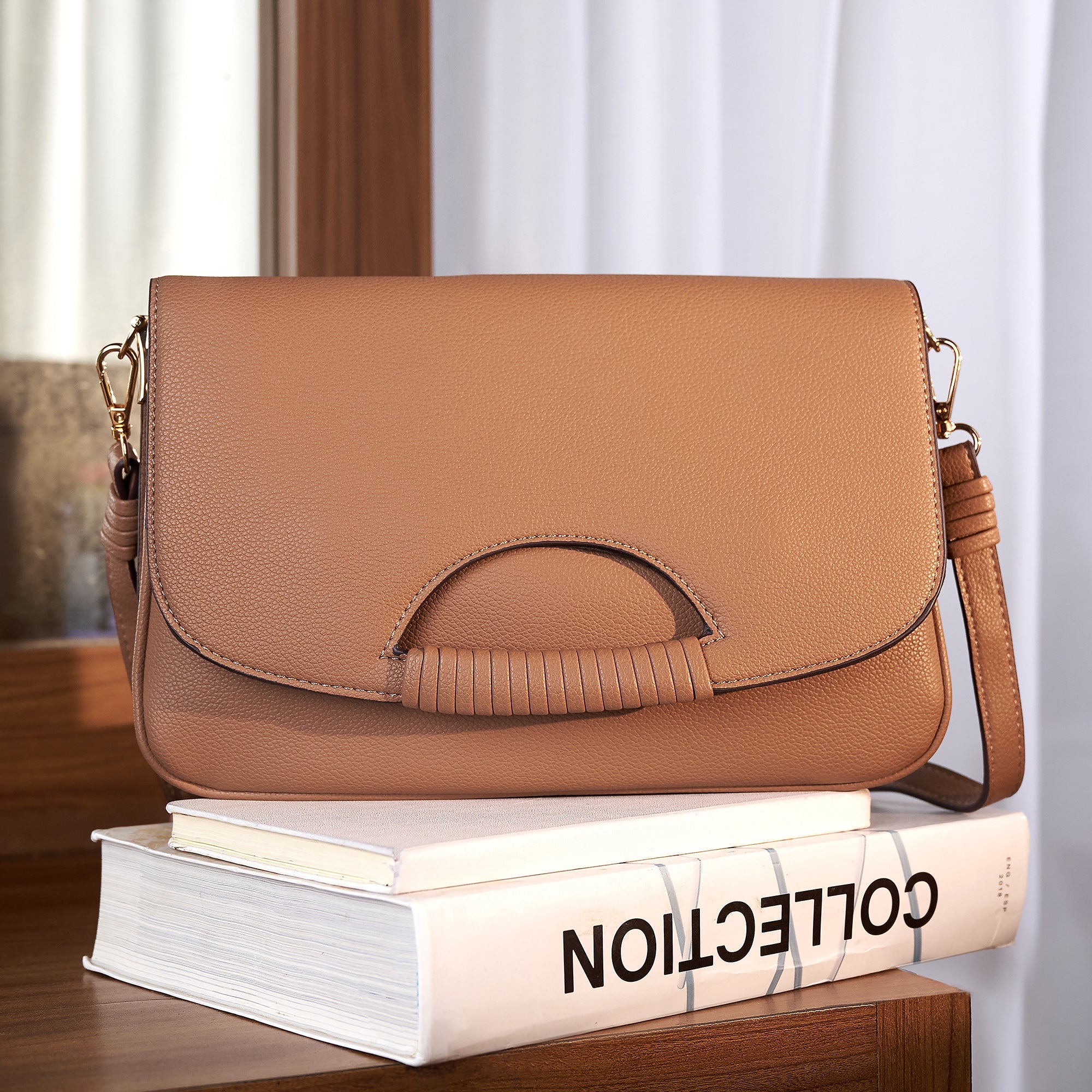 Accessorize London Women's Mink Wrap Handle Cross Body