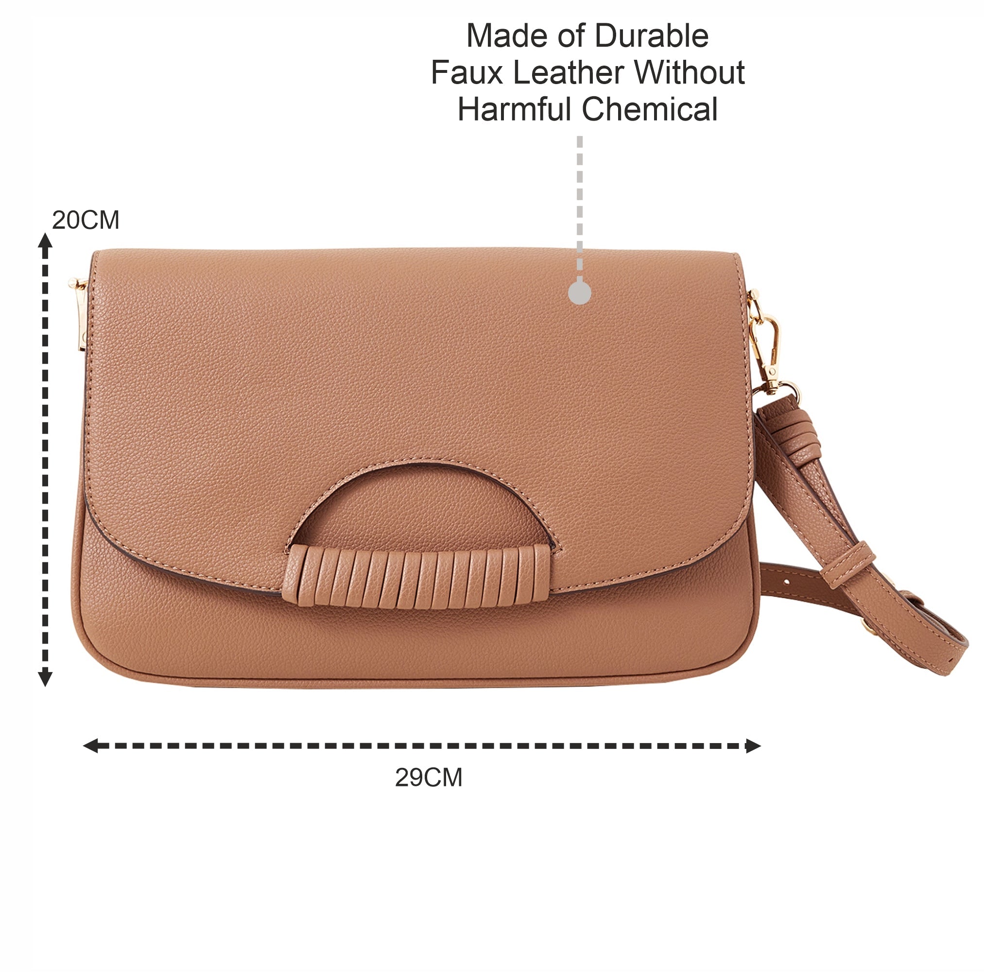 Accessorize London Women's Mink Wrap Handle Cross Body