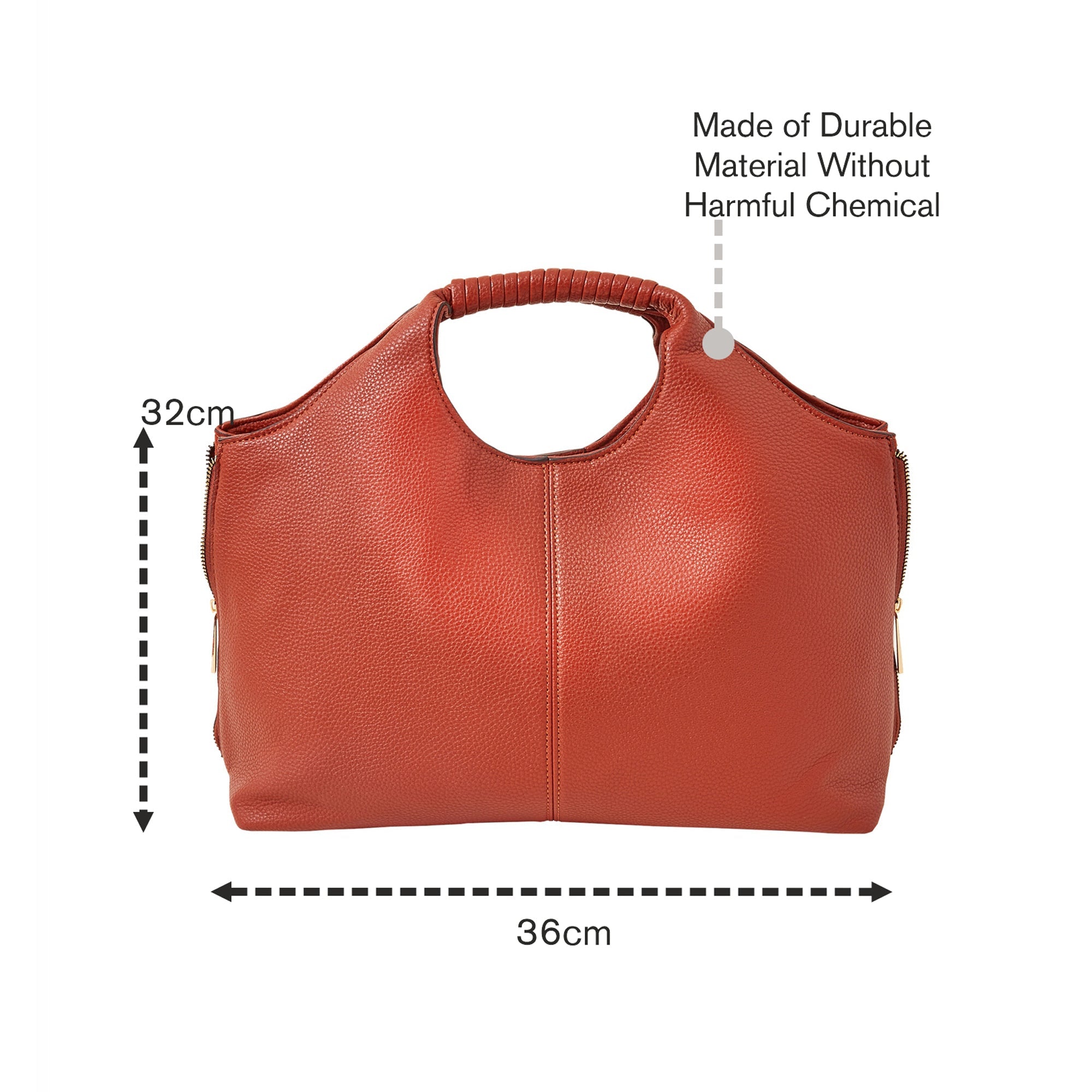Rust Wrap Handle Handheld Bag